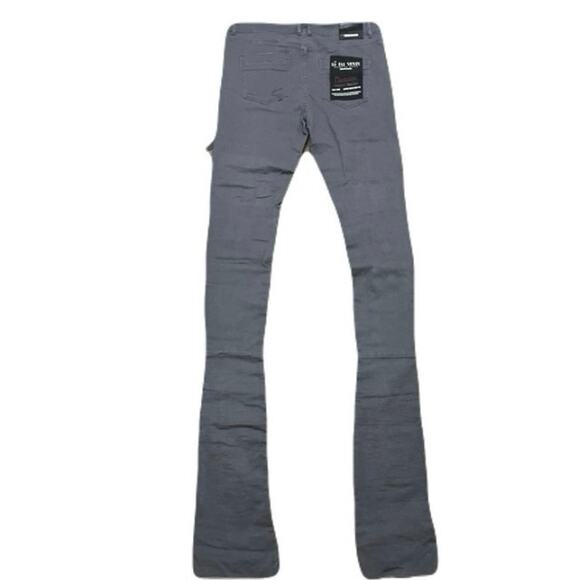 Si Tu Veux Gunner Jean’s Grey Size 30 Superstack With Tags - Picture 2 of 4
